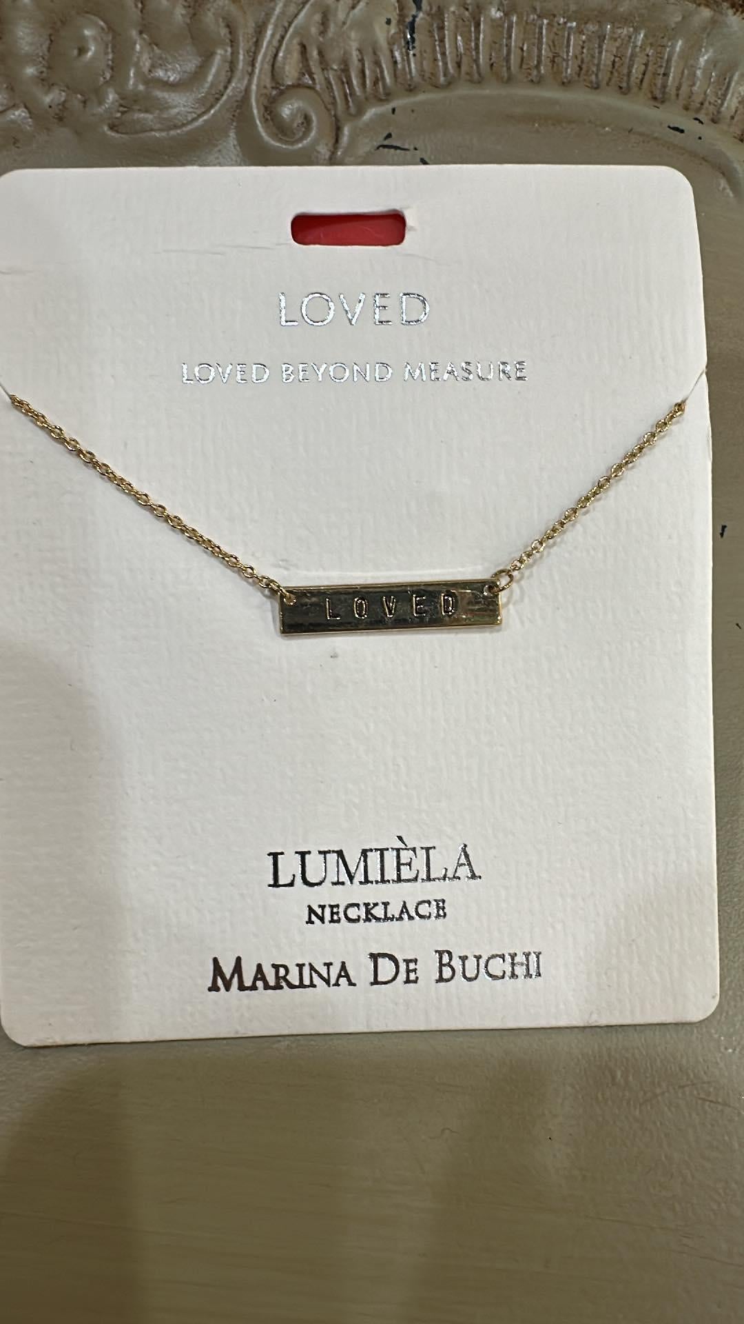 Lumiela Loved Beyond Measure Bar Necklace