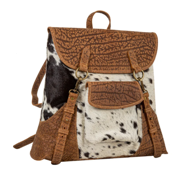 Stratford Trail Accent Leather Leather Hairon Bag