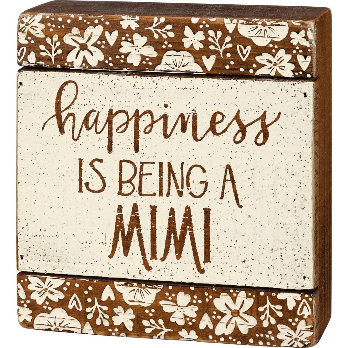 Happiness Is Being A Grandma Slat Box Sign