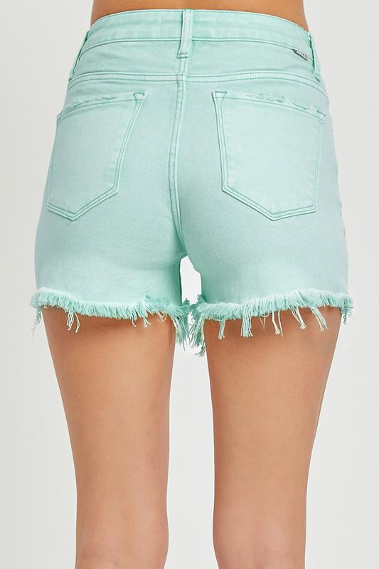 Mint Fray Shorts