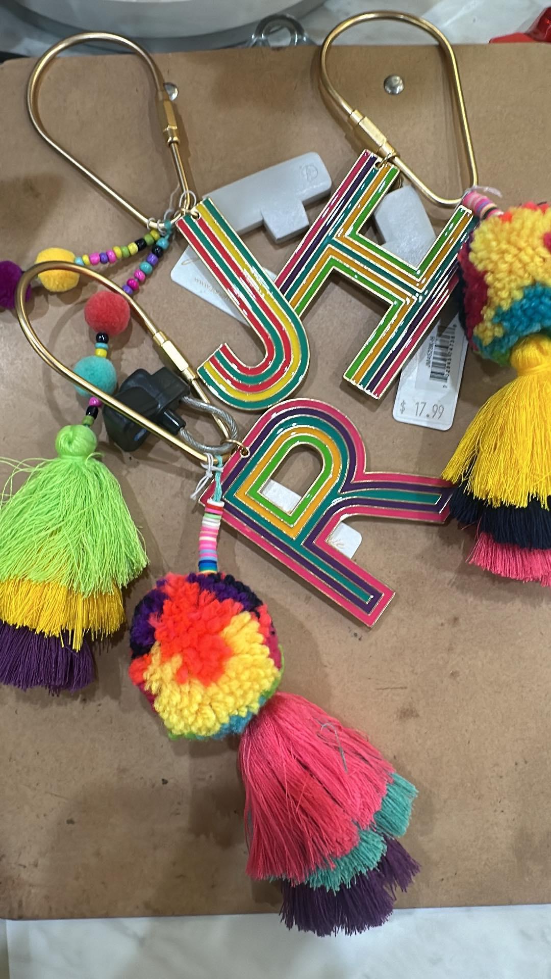Enamel Pom Tassel Keychain