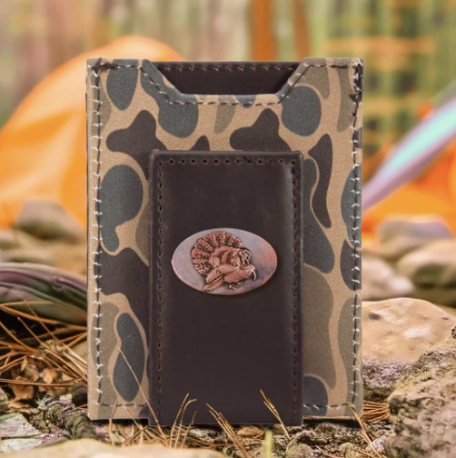 Old School Camo Front Pocket Wallet