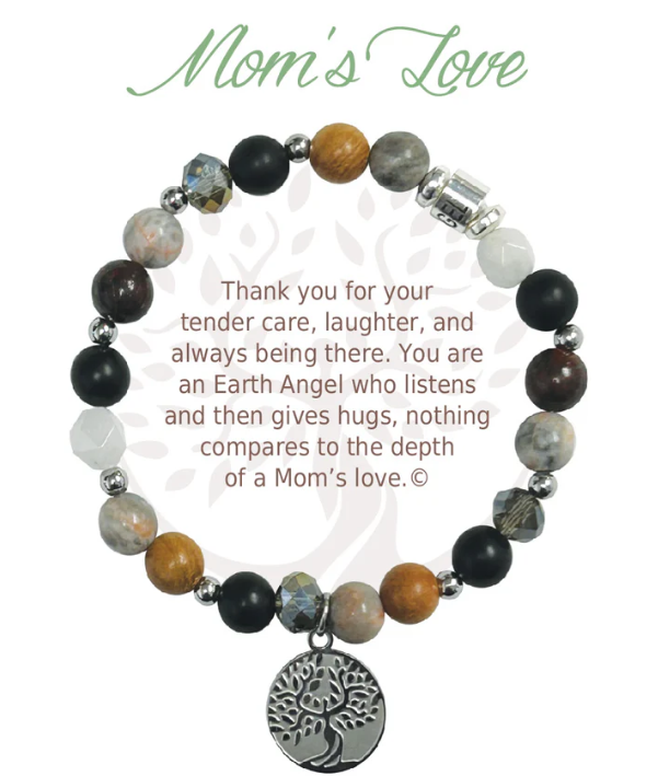 Earth Angel Natural Stone Bracelet - Mom's Love