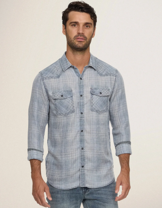 BLUE COMBO MILLBROOK VINTAGE SOFT WESTERN SHIRT