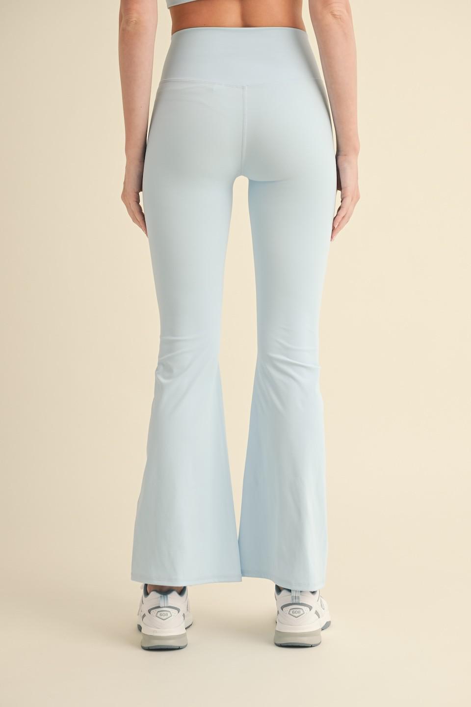 Baby Blue High Waist Crossover Flare Legging 2.0