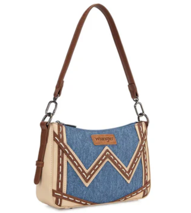 Wrangler Western Chevron Contrast Stitch Satchel Bag