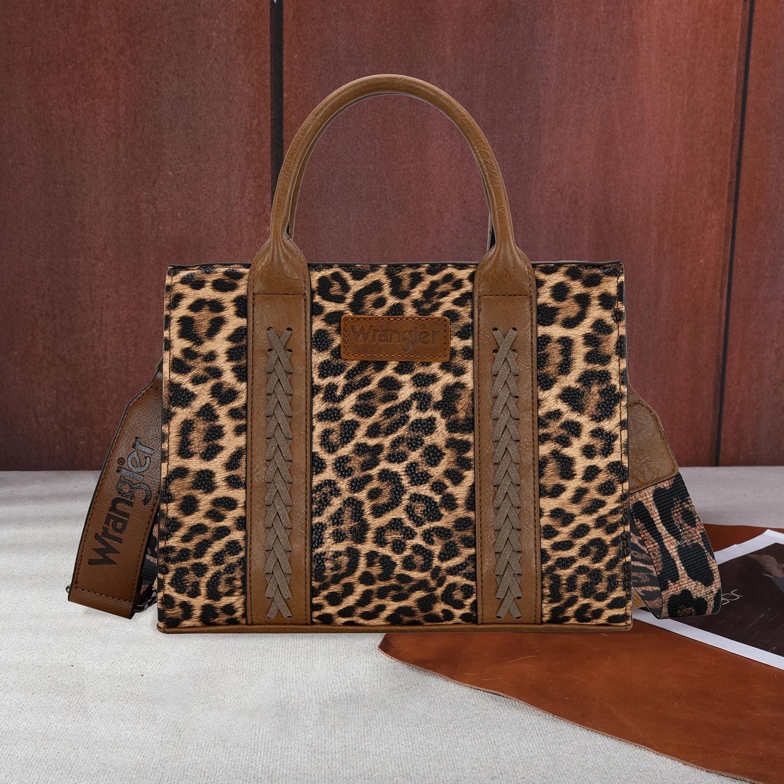 Wrangler Leopard Print Tote/Crossbody