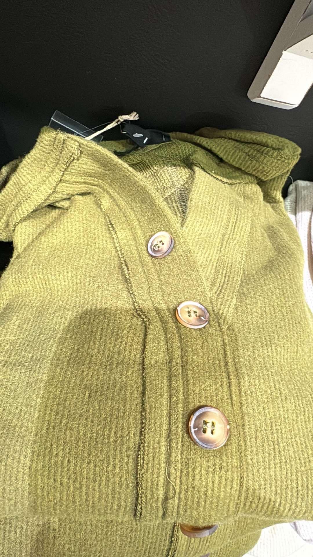 Olive Button Knit Top