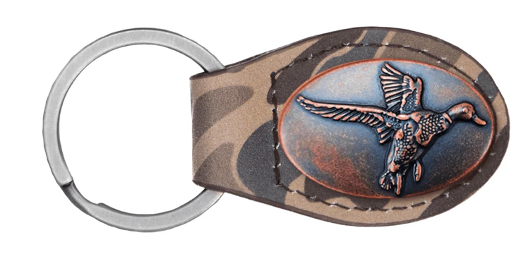 Old School Camo Oval Key Fob