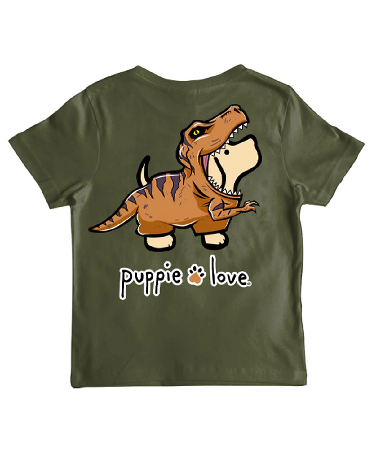 Puppie Love Dinosaur Pup YTH Tee