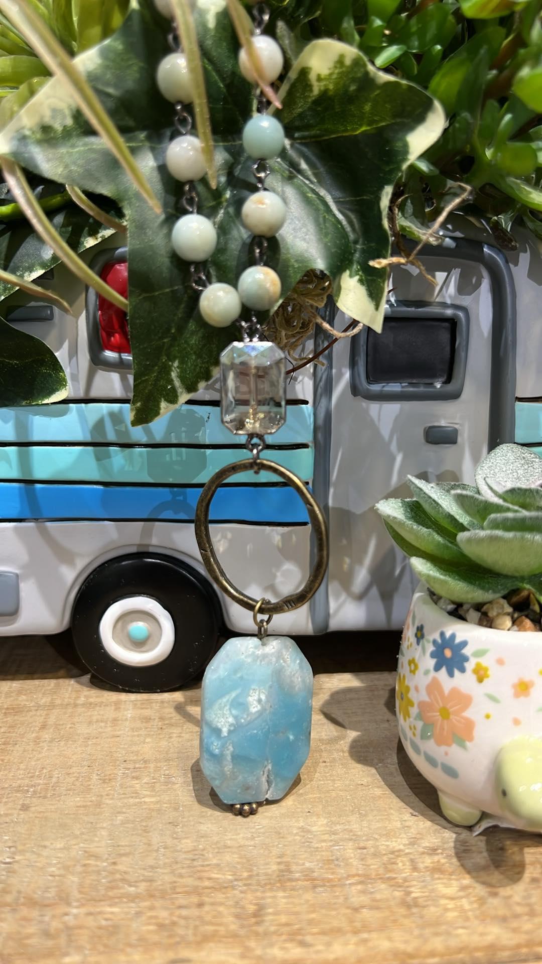 Clair Aqua Stone Necklace