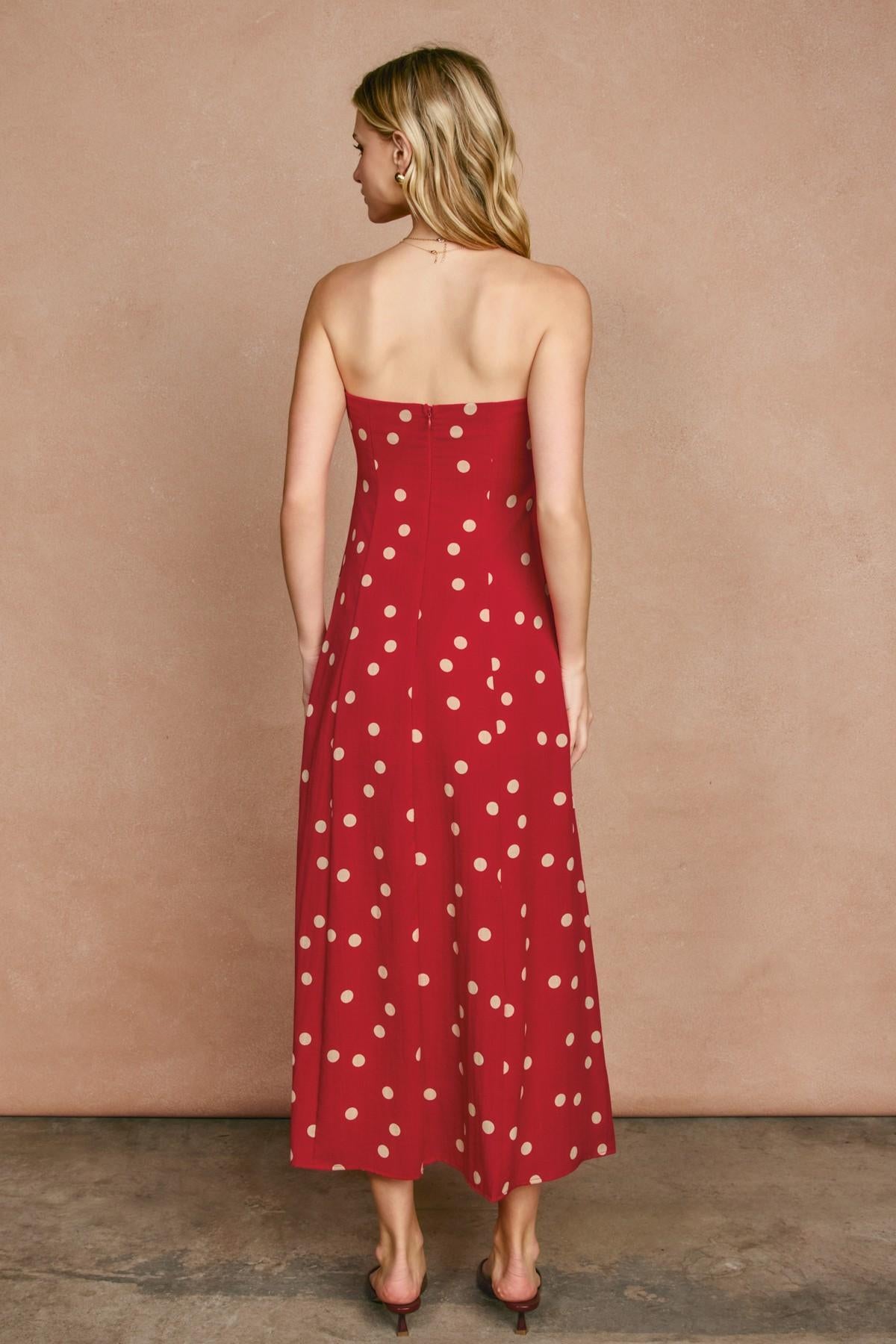 Show Out Sweetheart Strapless Midi Dress