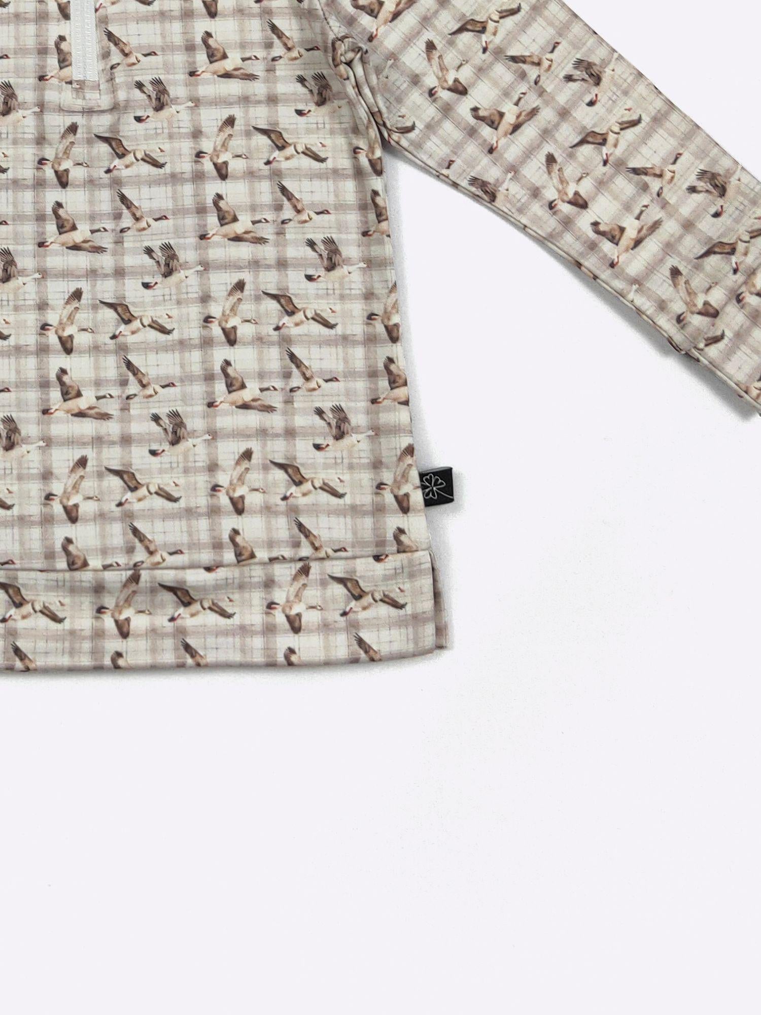 Plaid Mallard Boy Quarter Zip