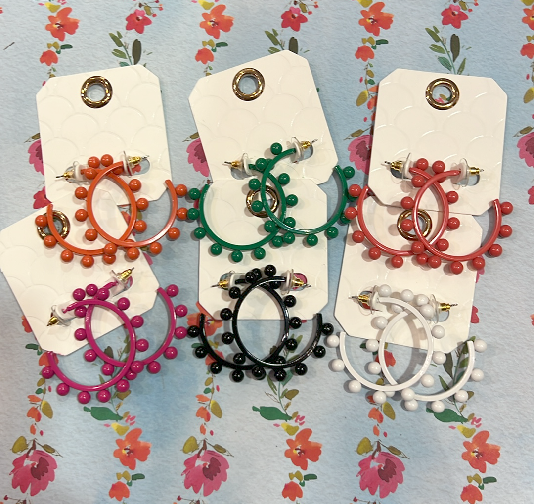 Studded Ball Hoops