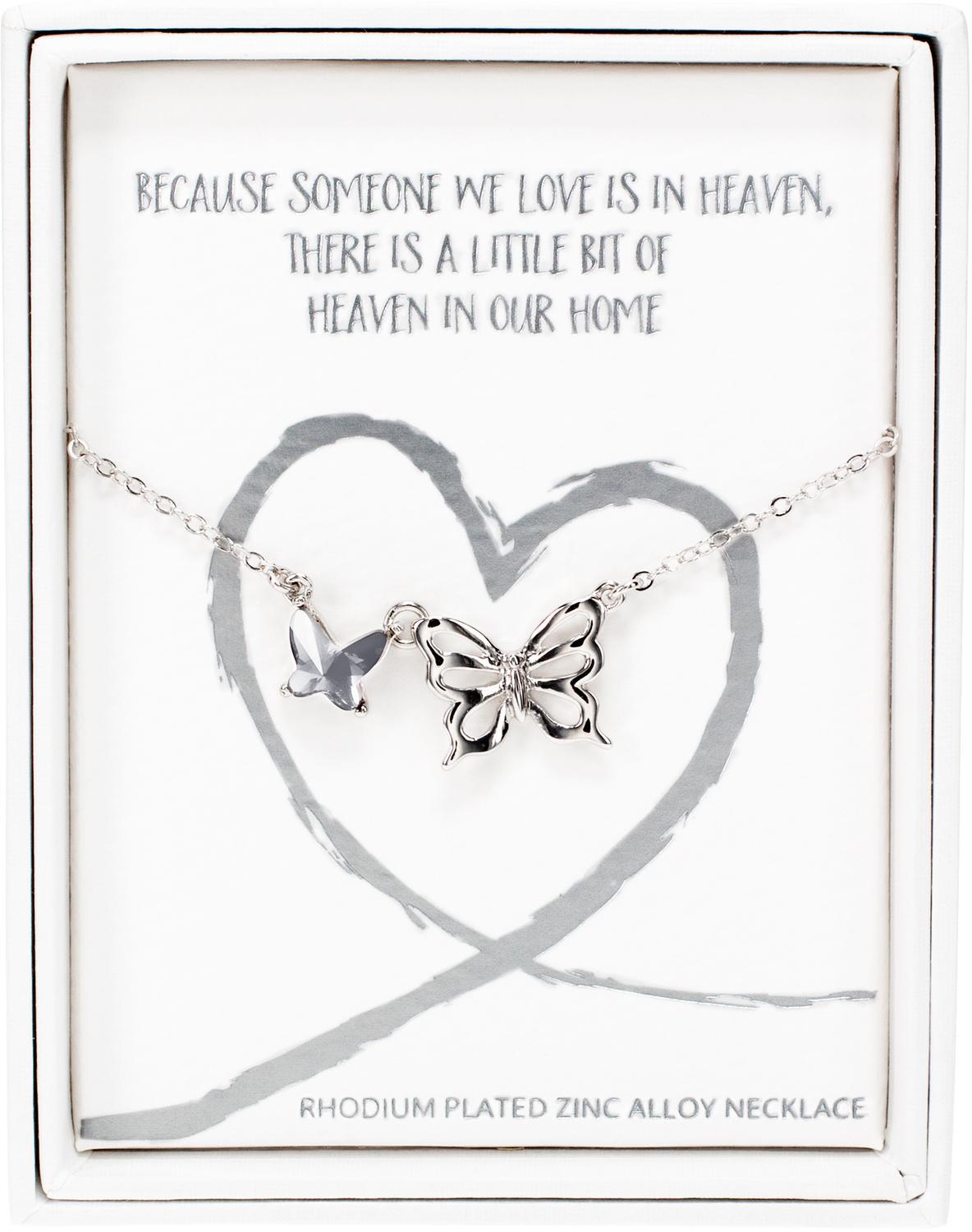 Heaven - 16"-18" Butterfly Memorial Necklace