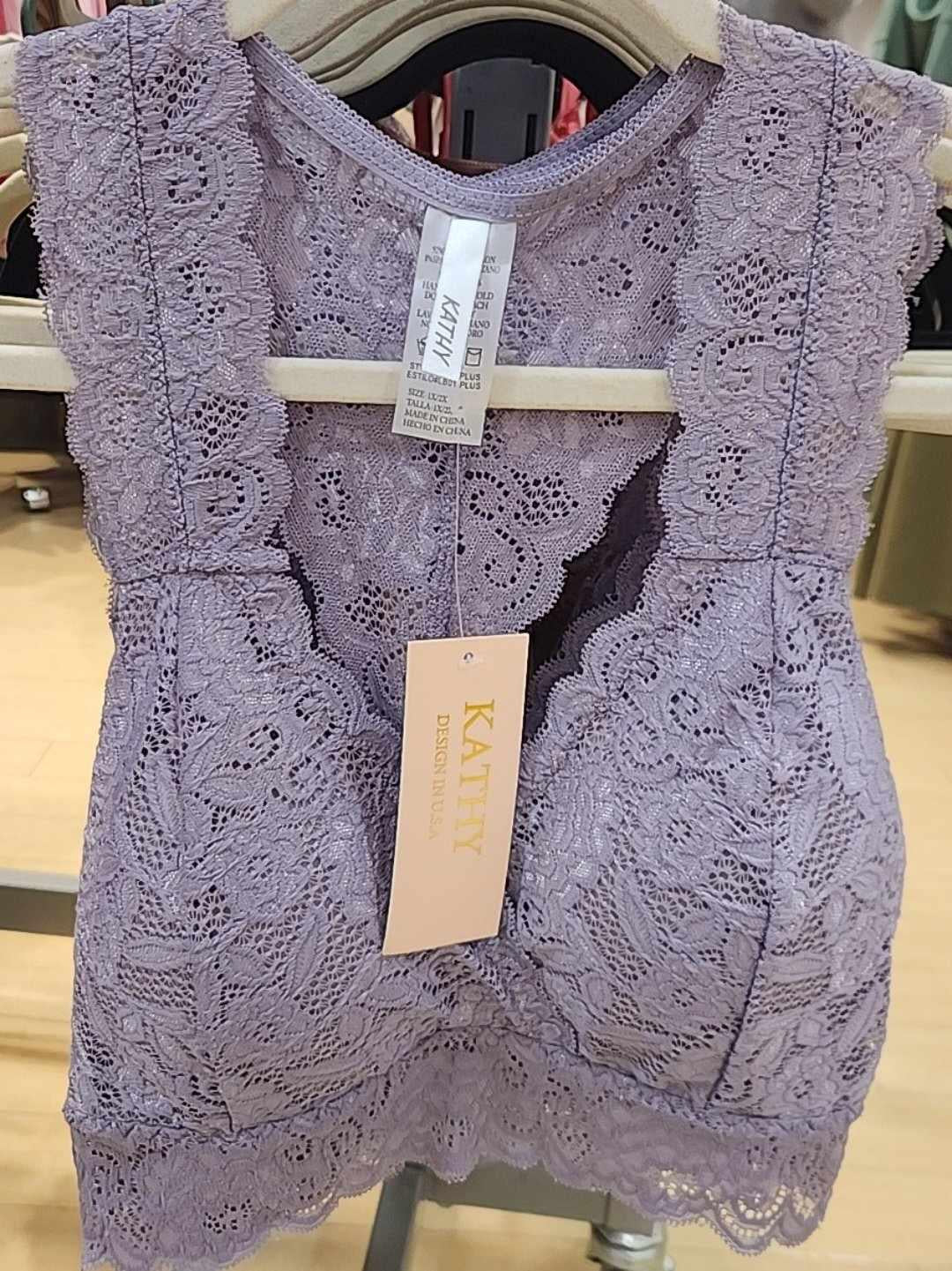 Back Lace Purple Bralette