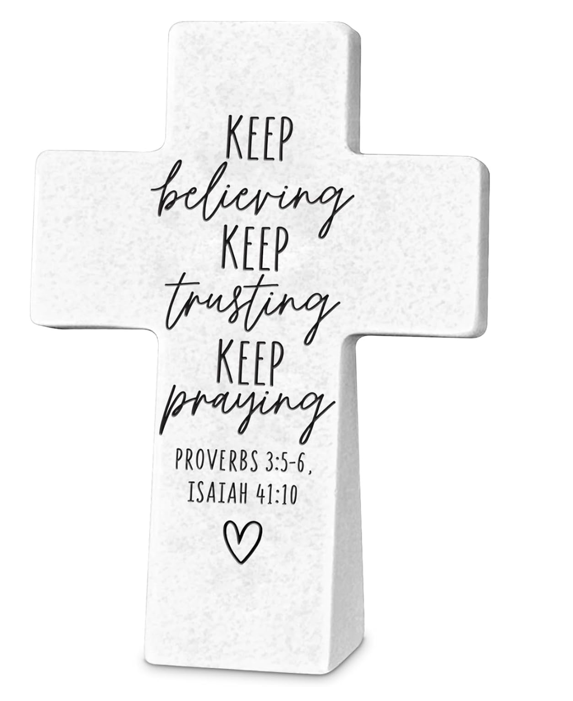 Tabletop Cross Keep Believing Resin