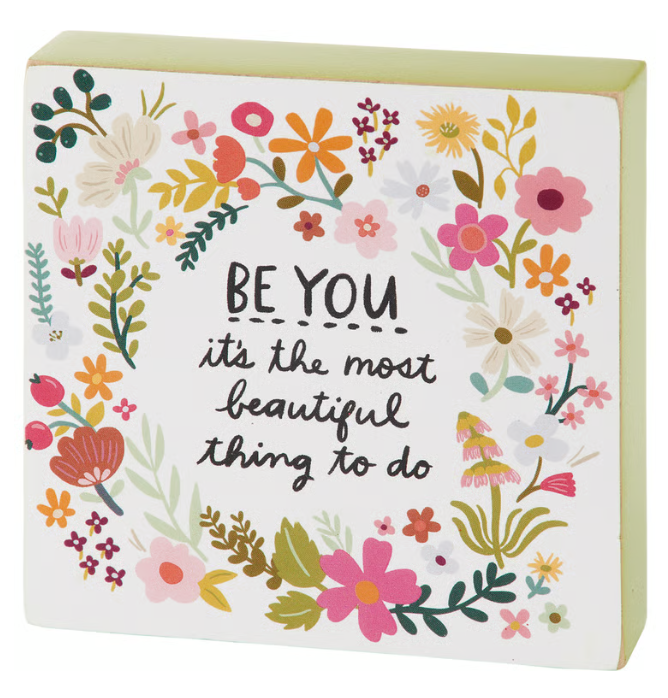 Be You Beautiful Block Sign