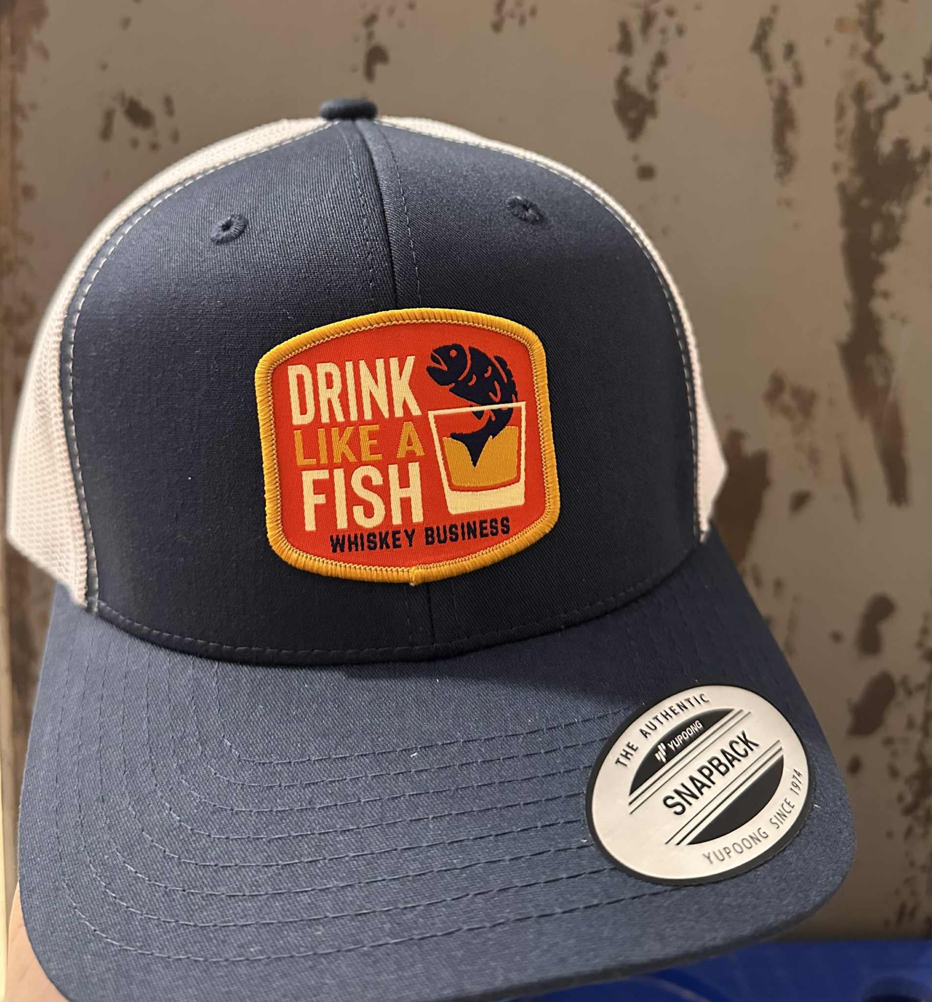 Fish Patch Navy/White Hat