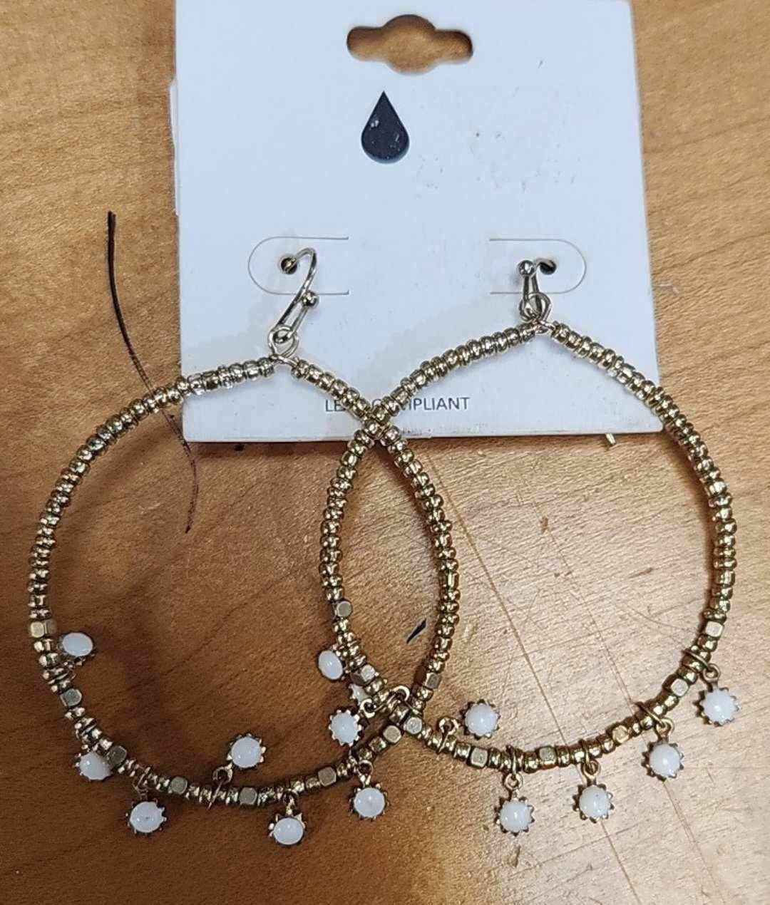 Sun Charm Hoops