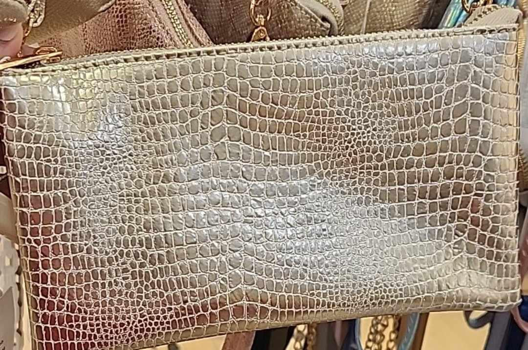Liz Metallic Croc Crossbody