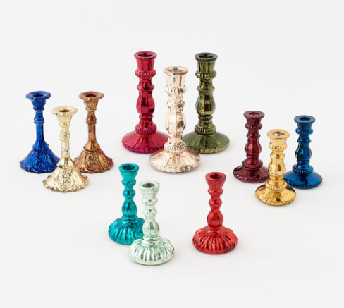 Colorful Glass Candlesticks
