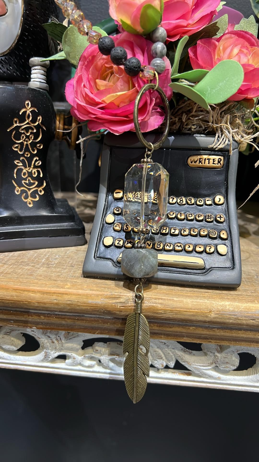Raven Feather Charm Necklace