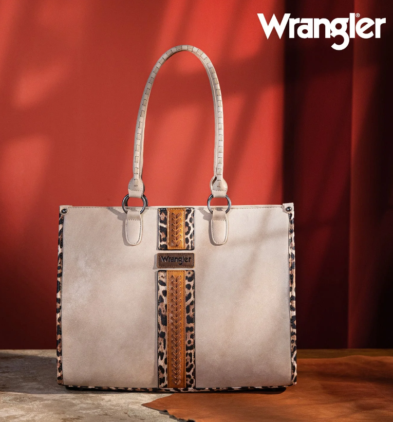 Wrangler Leopard Patchwork Concealed Carry Tote