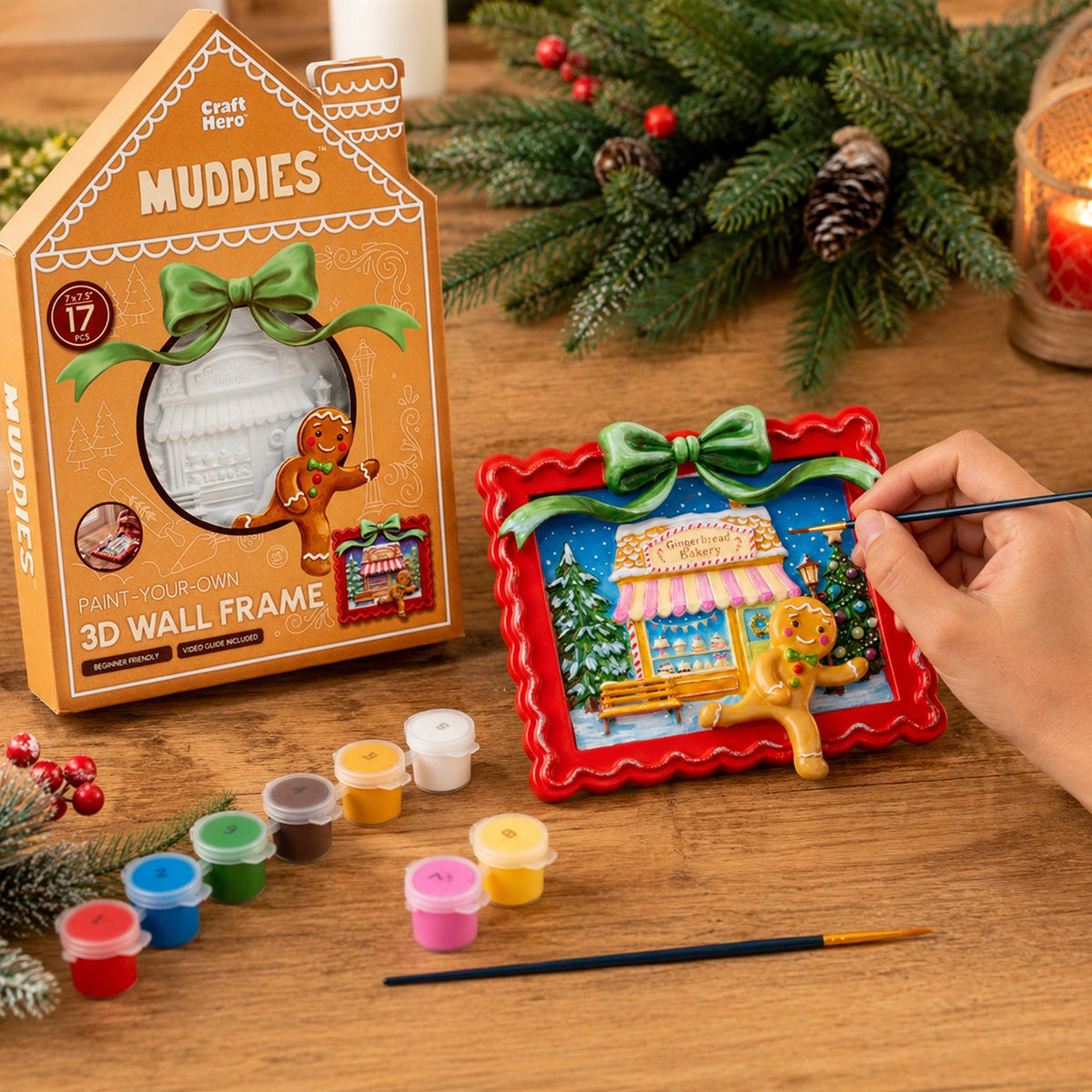 Craft Hero Muddies™ - The Great Gingerbread Getaway - DIY 3D Wall Frame