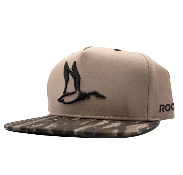 Roost Bottomland Camo Bill Logo Hat