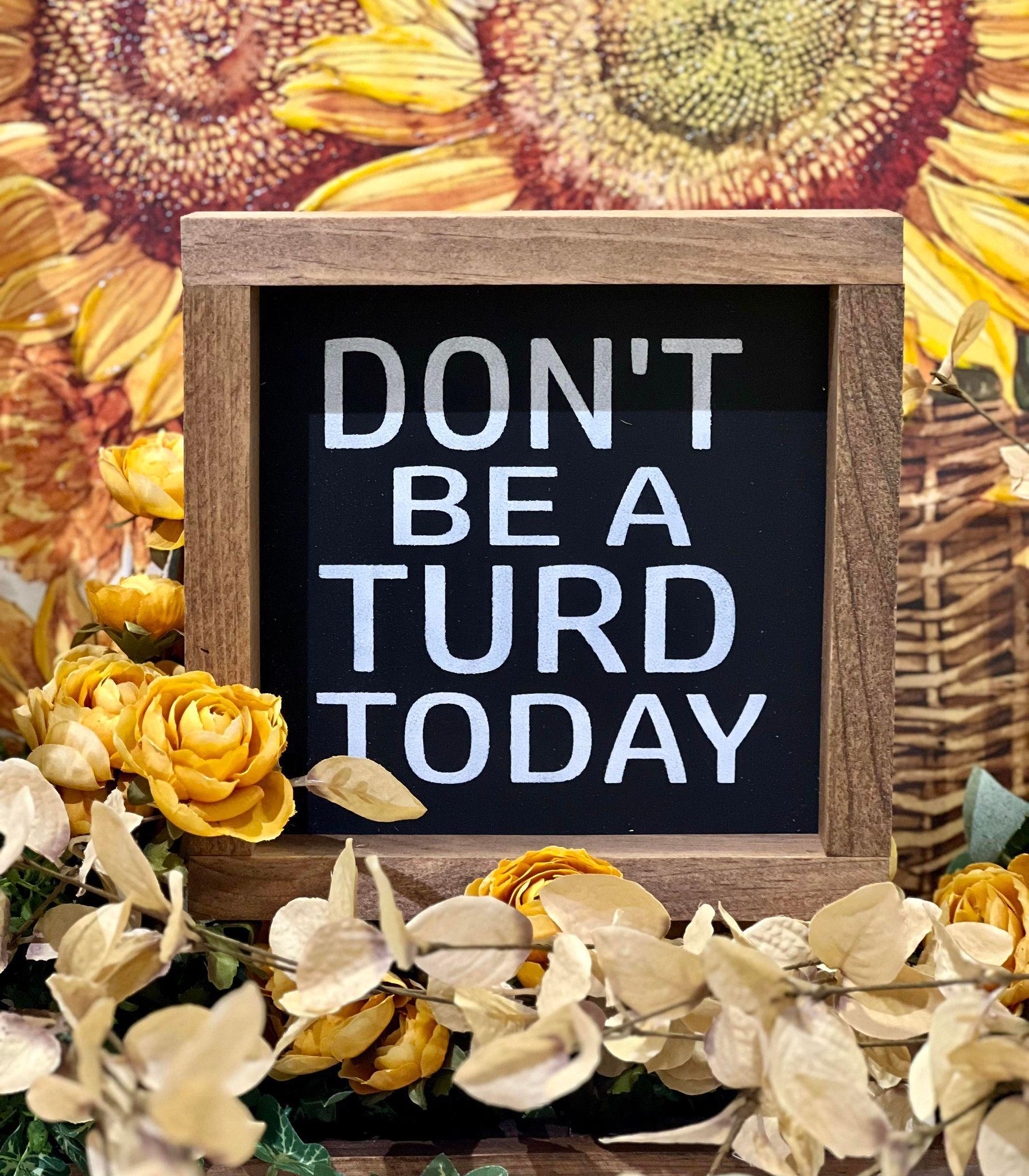 Don't Be A Turd Sign
