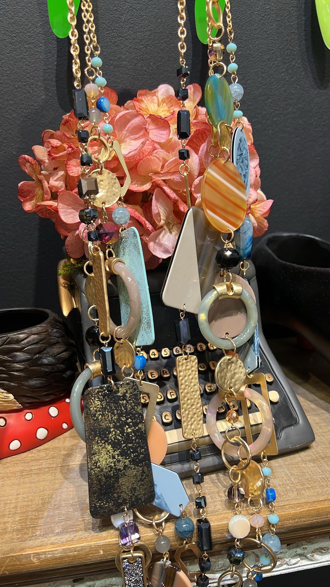 Gold Mix Shape Necklace