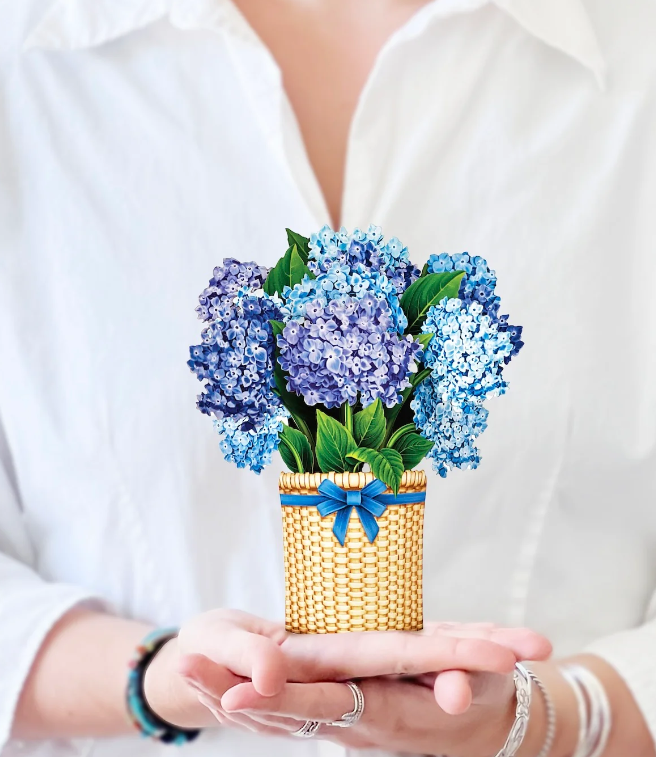 Mini Nantucket Hydrangeas Pop-Up Card