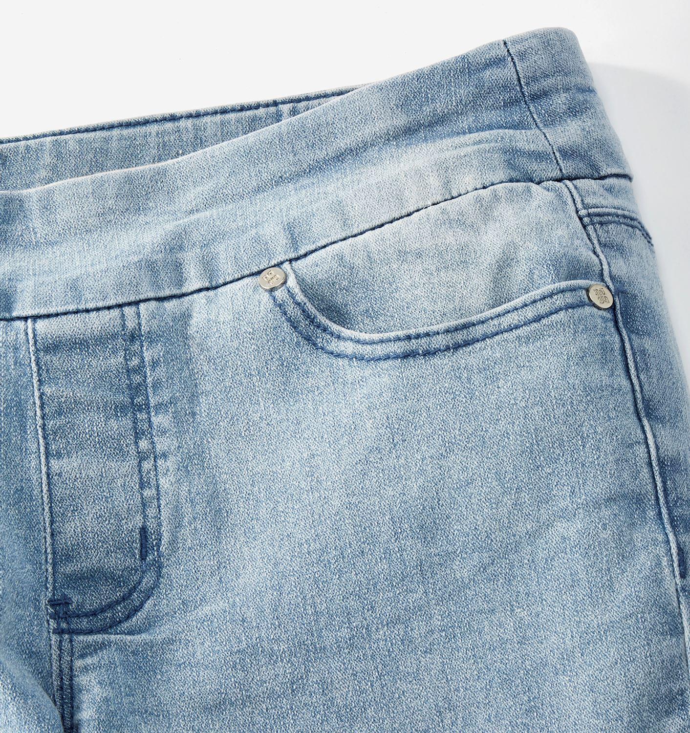 Embroidered Cotton Spandex Denim Pants