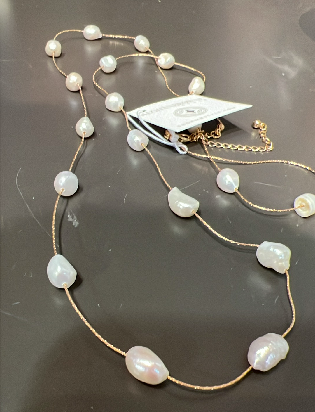 Dalila Gold Pearl Necklace