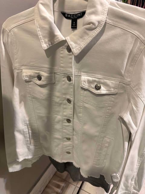 White Frayed Edge Denim Jacket