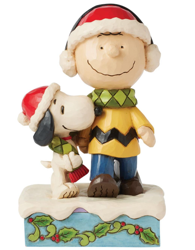 Jim Shore - Charlie & Snoopy Wearing Scarf