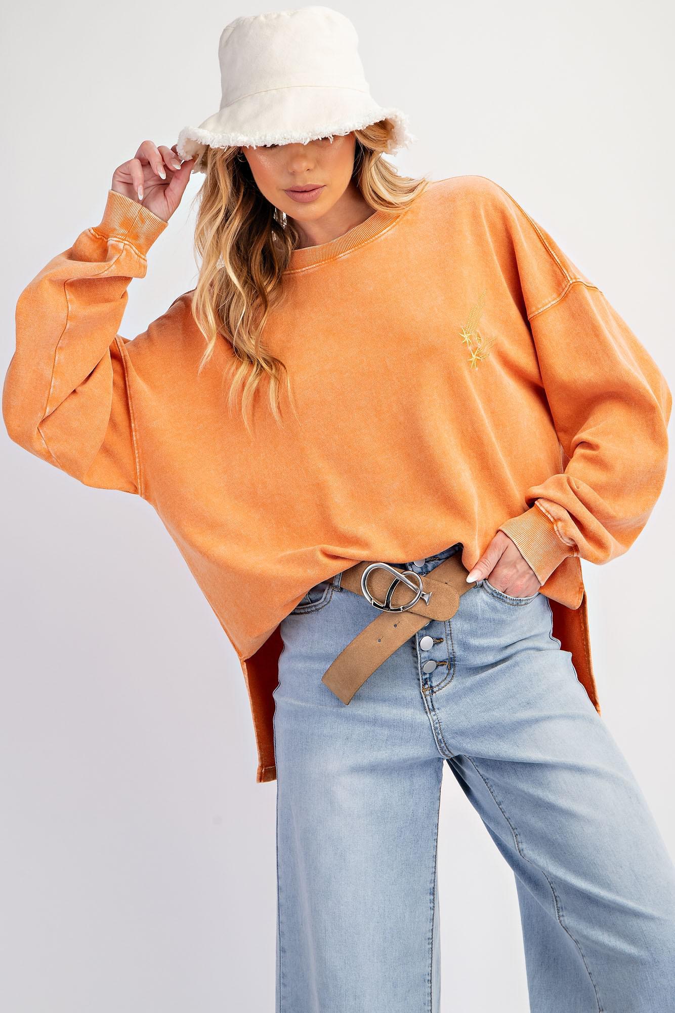 Shooting Star Mineral-Washed Pullover