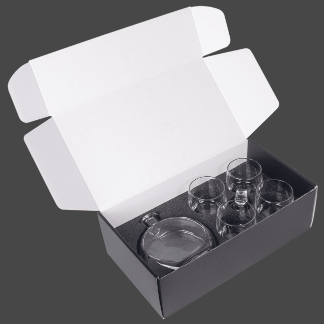 Engravable 750ml Flat Round Glass Decanter Set