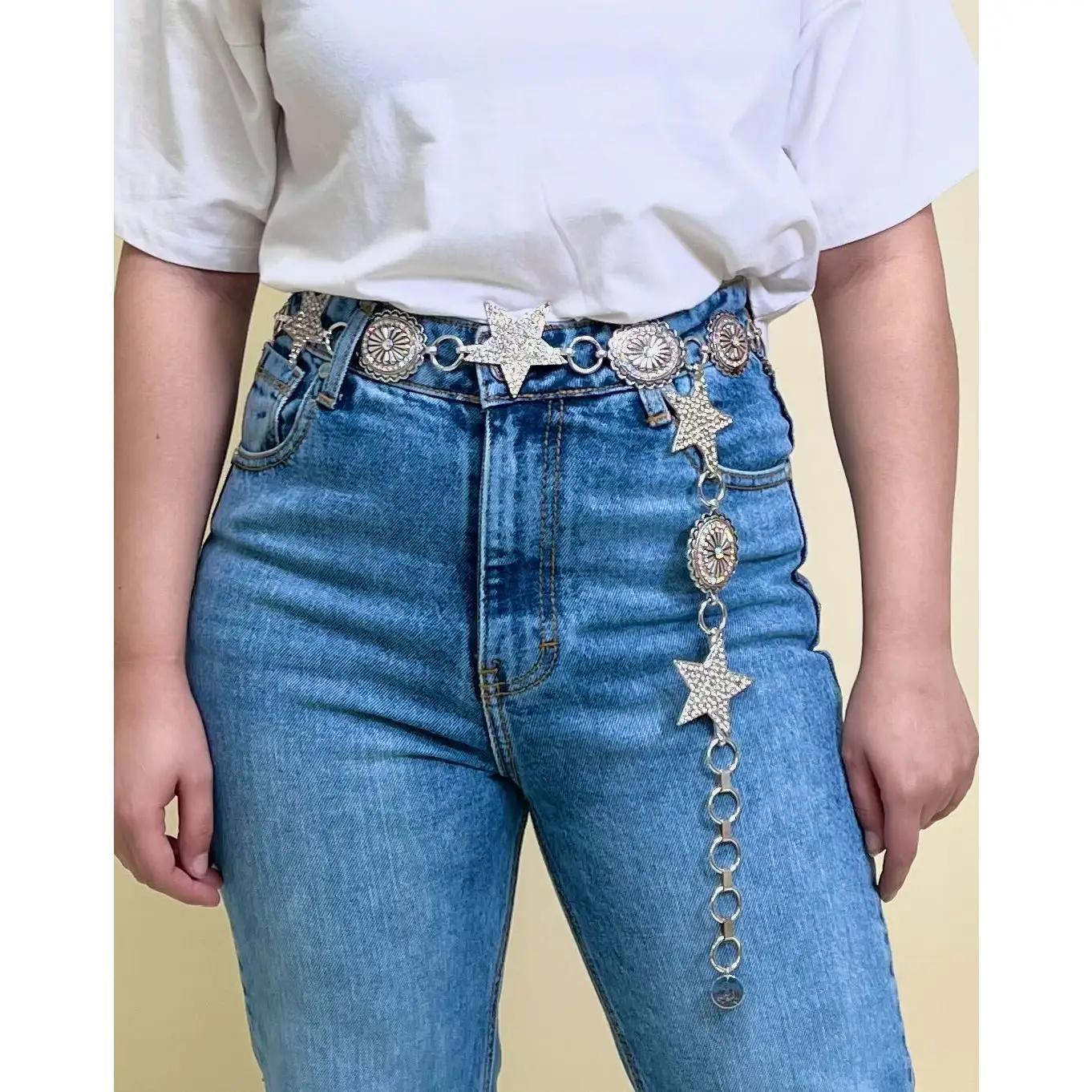 Silver Star and Concho Belt