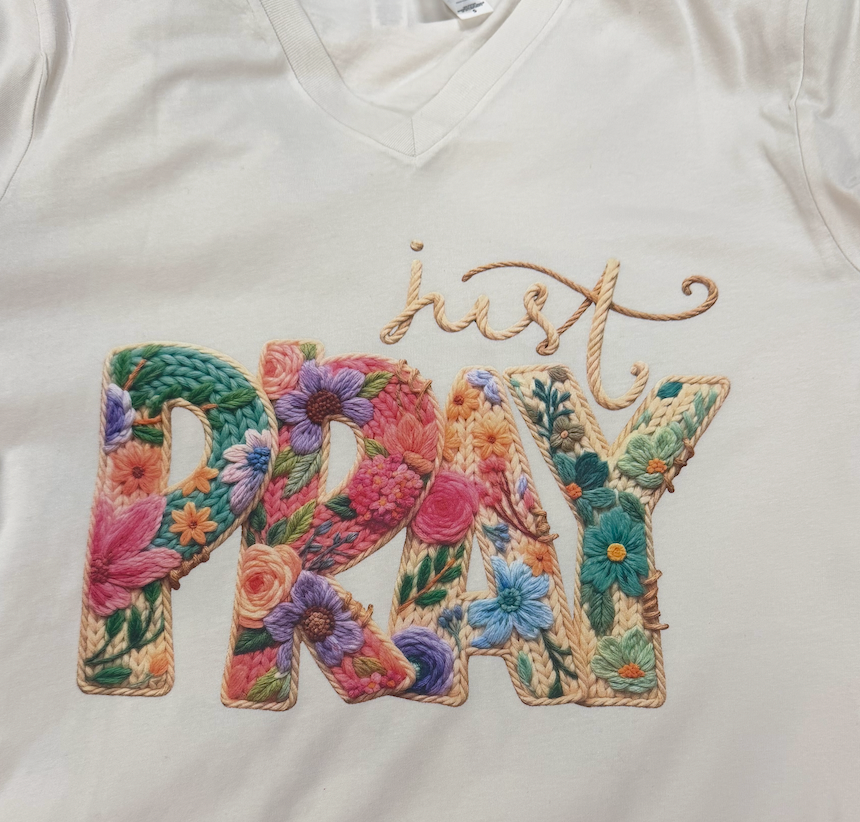 Just Pray V Neck