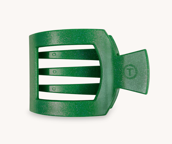 Shamrock Shimmer Large Flat Square Hair Clip