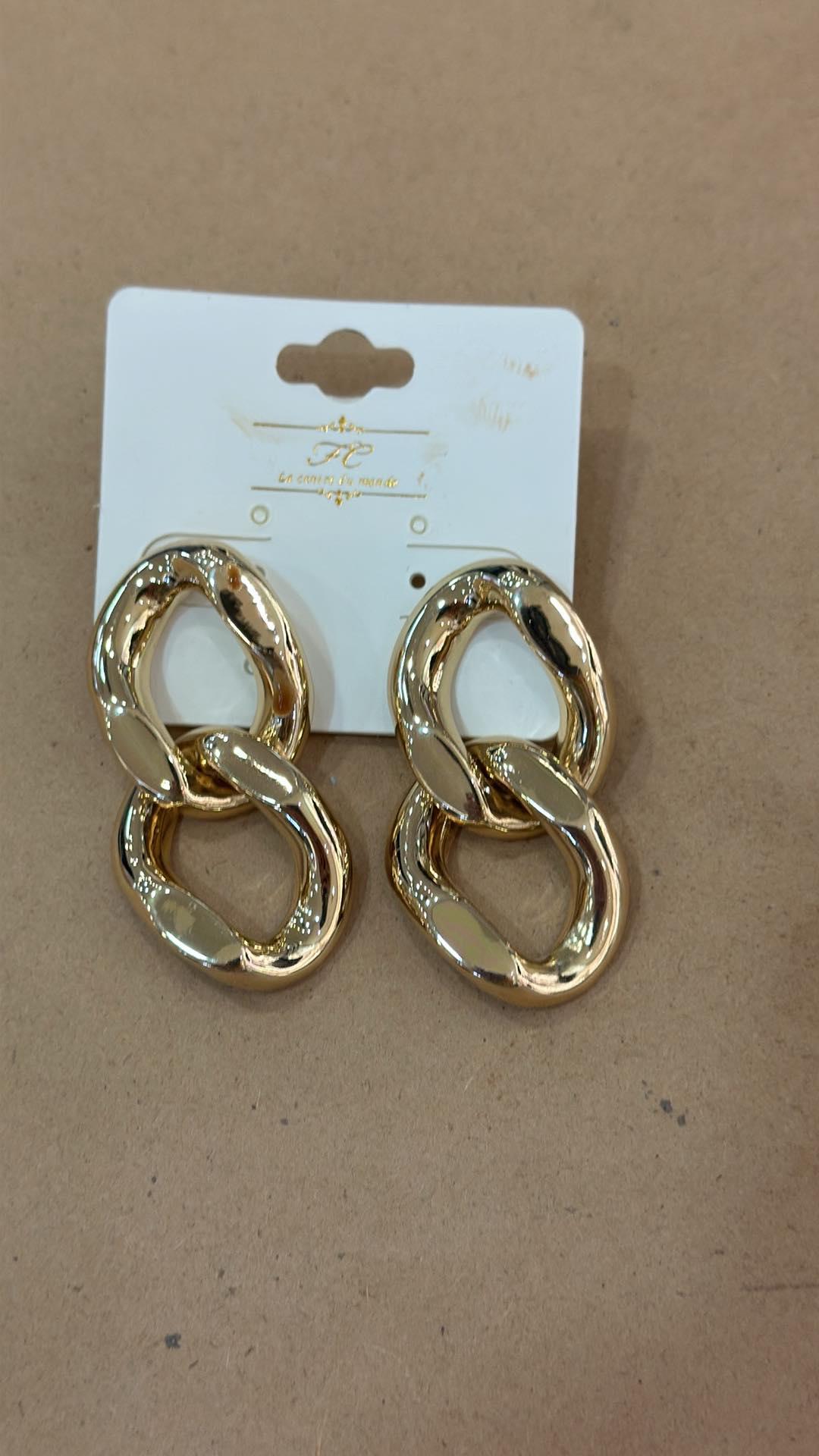 Big Gold Chain Earrings
