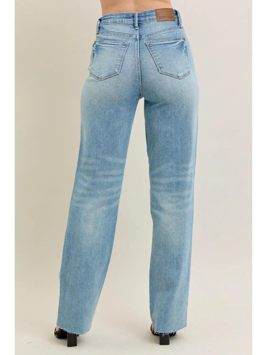 Judy Blue HW Rigid Magic Star Shaped Destroy 90's Straight