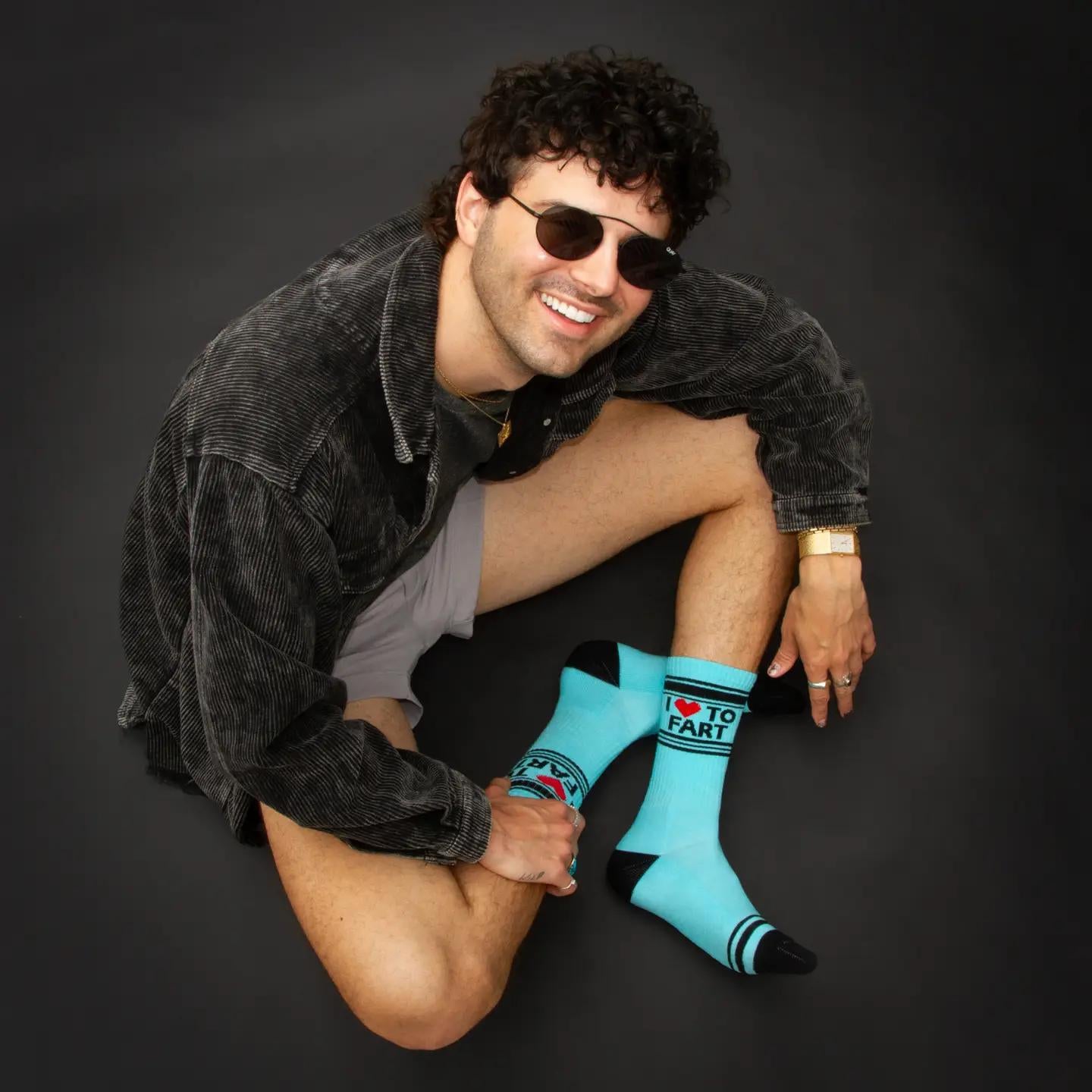 I ❤️ To Fart Gym Crew Socks