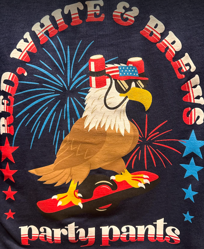 Party Pants Shred Eagle SS Tee - Navy