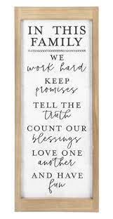 In This Family Wall Sign