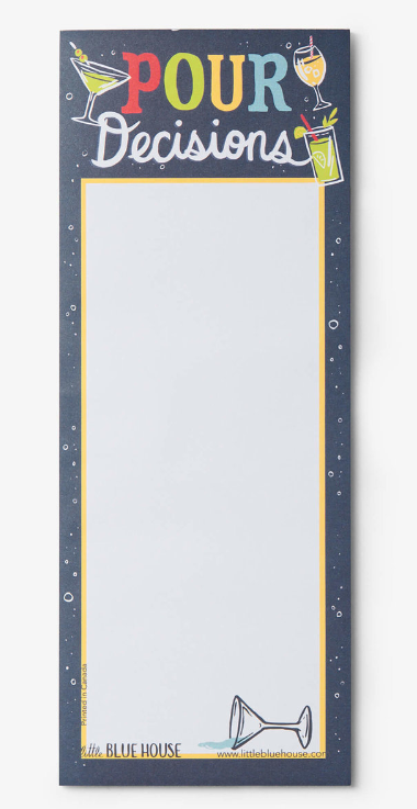 Little Blue House Pour Decisions Magnetic Notepad