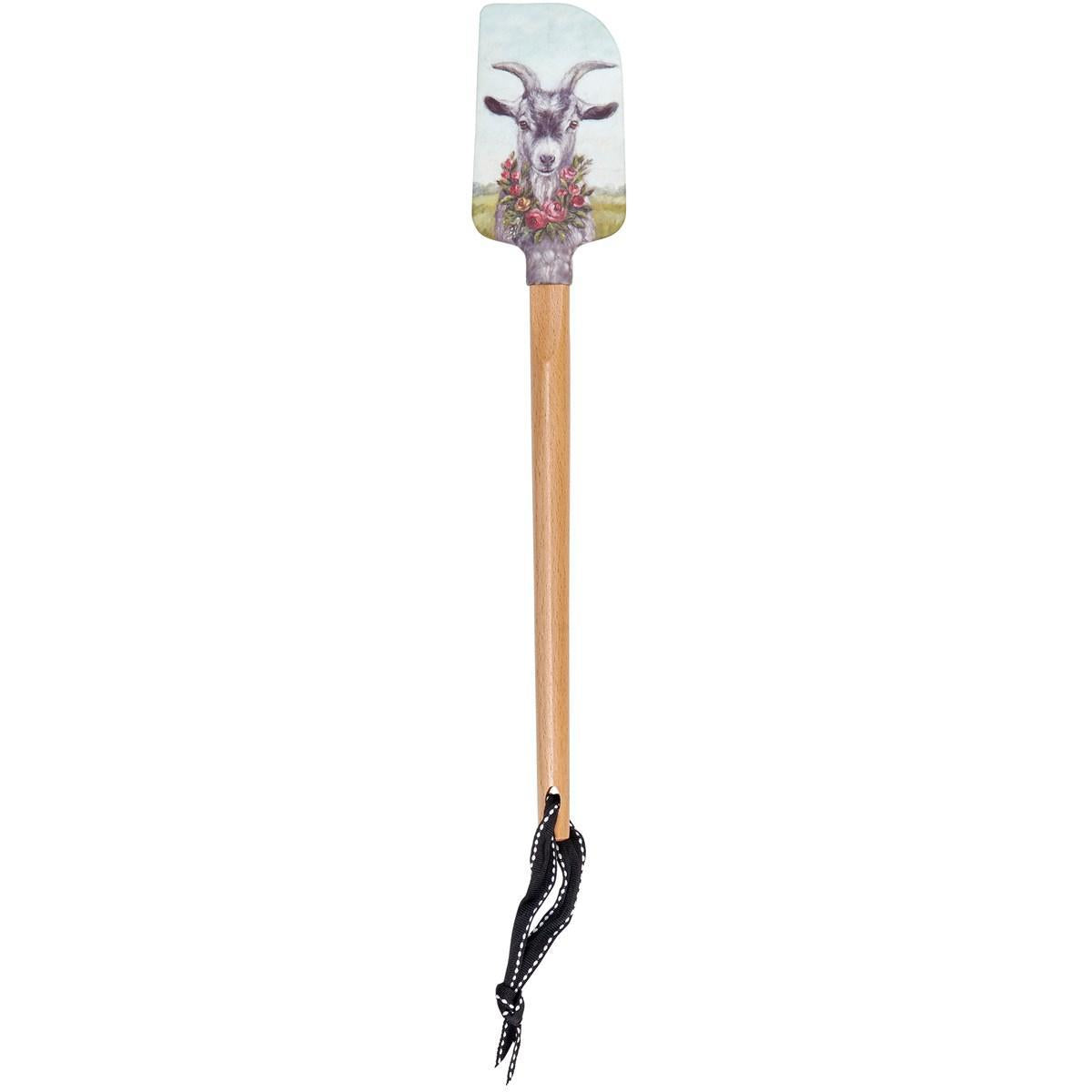 Floral Goat Spatula