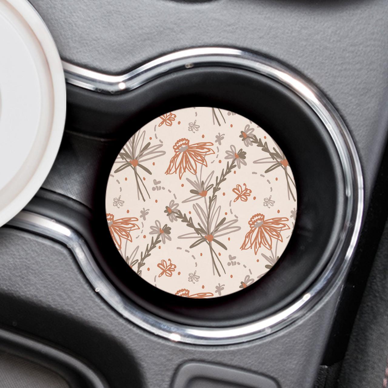 Floral Pattern Car Coaster